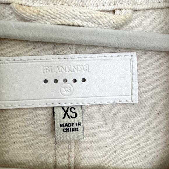 BlankNYC Womens Denim Trucker Jacket Size XS Floral Feminine Pastel Spring Cream - Picture 3 of 9